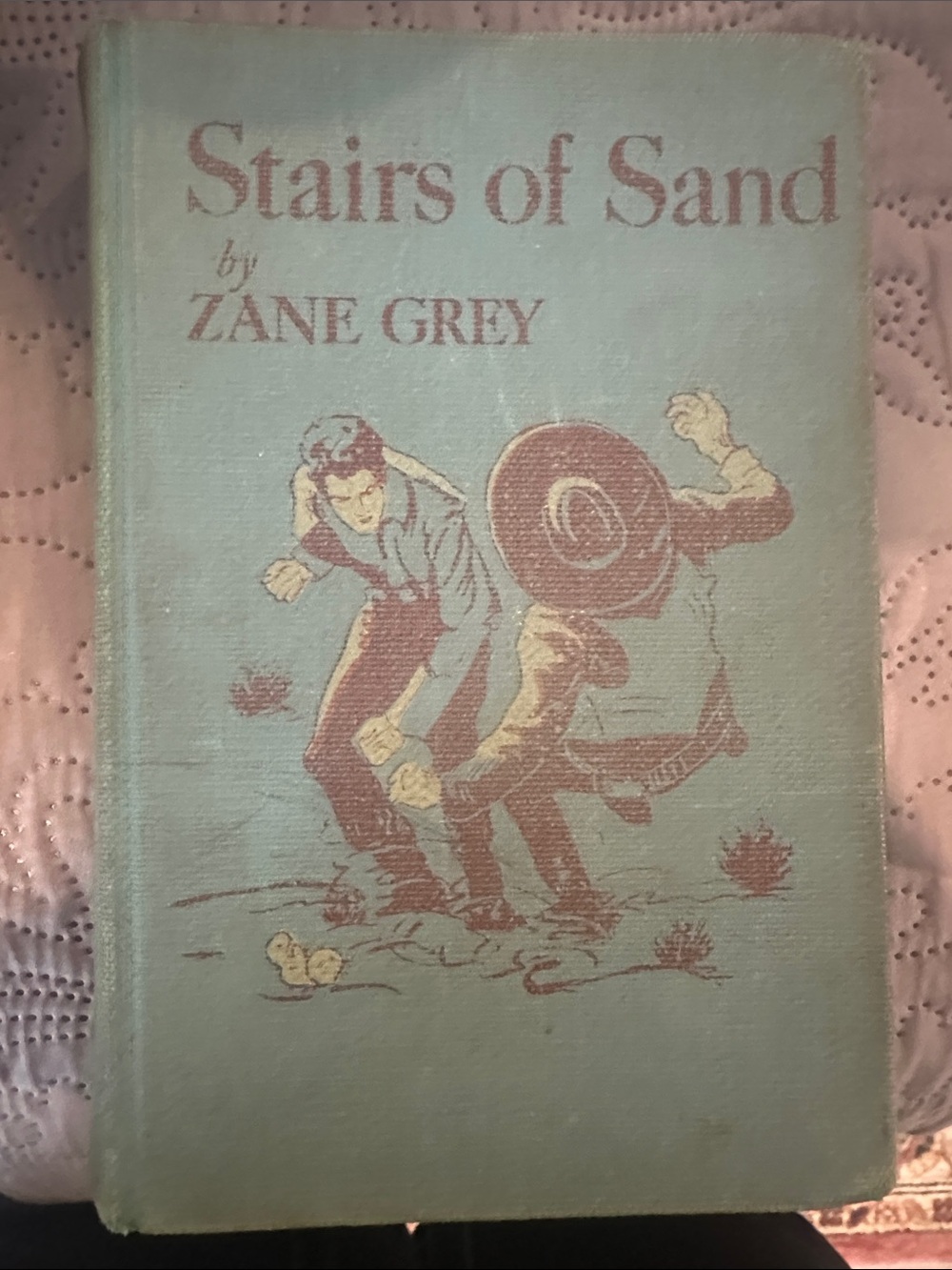 Stairs of Sand Decorative Book - Teal and Brown